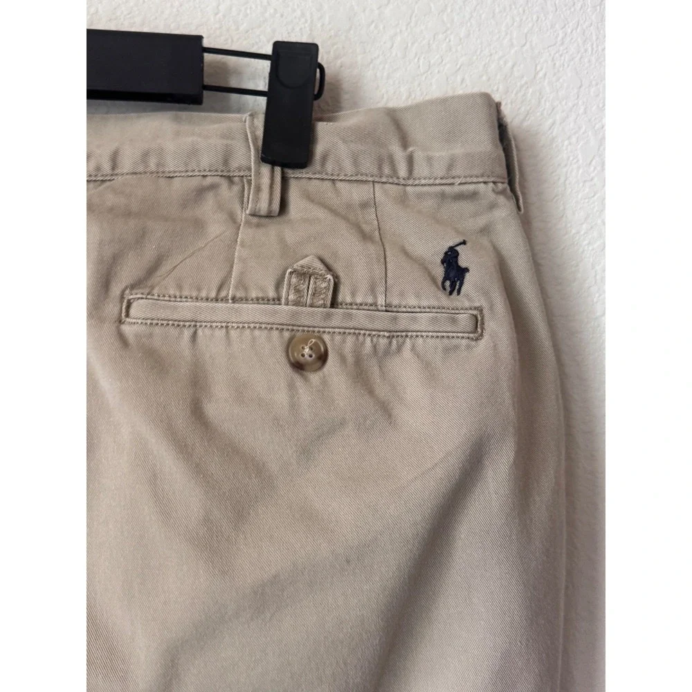 Polo Ralph Lauren Classic Fit Chino Pants Tan Khaki 38x29 Cotton Twill Mens